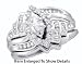 Stunning 1/2 Ctw Diamond Wedding Set For Her w/ Marquee Center Stone