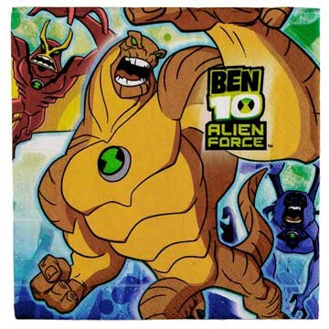 Ben 10 Lunch Napkins 16ct 51TUnMsnt6L Ben 10 Lunch Napkins 16ct