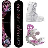 Camp Seven Featherlite 2012 Women's Snowboard Package with Flow Vega Lace Boots and Siren Leaf Bindings