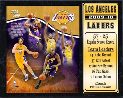 Encore Select 520-BSKLAL2010 2010 Los Angeles Lakers 12x15 Stat Plaque