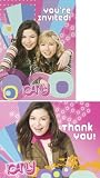 iCarly Party Invitations and Thank You Cards Combo 8 Pack