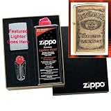 Jack Daniel's Label - Brass Emblem Zippo Lighter Gift Set