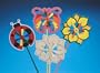 Butterfly, Flower and Ladybug Pinwheels Craft Kit (Makes 12)
