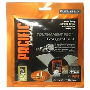 Pacific PolyGut ToughGut Hybrid 16L and 16 Tennis Strings Natural