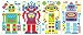 RoomMates RMK1120SCS Build Your Own Robot Peel and Stick Wall Decal