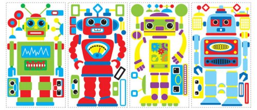 Build Your Own Robot Peel and Stick Wall Decal