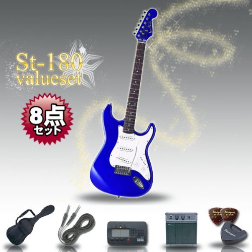 Photogenic エレキギター初心者にオススメ！【8点セット】ST-180 バリューセット カラー MBL