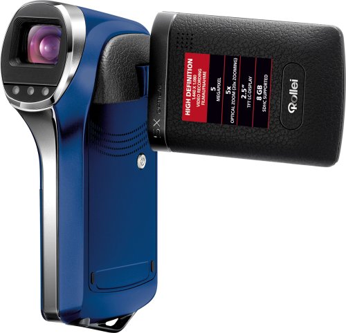 Rollei Movieline DV5 Full High Definition Camcorder with 5MP Sensor, 5x Optical Zoom, 2.5