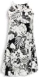 Drop Waist Halter Dress - Fancy Garden Hawaiian Aloha Drawstring Back Flared Circular Skirt Halater Sun Dress