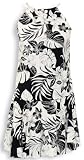 Drop Waist Halter Dress - Fancy Garden Hawaiian Aloha Drawstring Back Flared Circular Skirt Halater Sun Dress