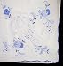 Apparel : Cotton Handkerchief with Large Monogram Embroidery in Blue