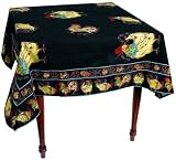 April Cornell Coq Monsieur Black 60x90 Table Cloth