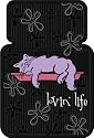 PlastiColor 001365R01 Max and Lucy Lovin Life Cat Style Universal-Fit Molded Front Floor Mat - Set of 2