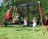 4 Child Metal Swing Set 4 Child Metal Swing Set With Glider
