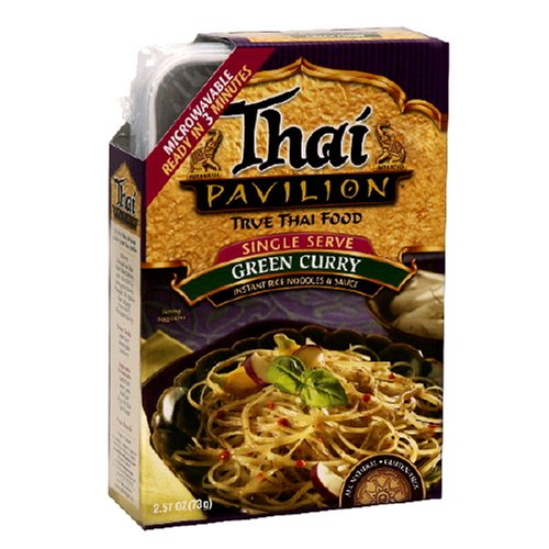 Thai Pavilion Single Serve Microwavable Green Curry, 2.57-Ounce Units (Pack of 6)