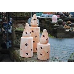 Terracottakerze,Sternmotiv,Windlicht,sehr h�bsch,40cm