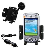 HTC Himalaya Flexible Auto Windshield Holder with Car Charger - Uses Gomadic TipExchange