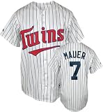 Joe Mauer Minnesota Twins Home White/Navy Youth MLB Replica Jersey