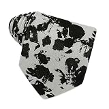 Moschino Black & Silver Flower All Over Pattern Jacquard Silk Tie