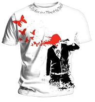 30Seconds To Mars Butterfly Headshot Mens T-shirt White