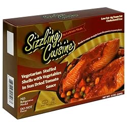 La Briute Sizzling Cuisine, Vegetarian Stuffed Shells, 12-Ounce Meal (Pack of 6)