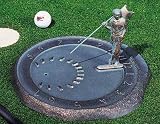 Sundial – Golfer (Verdigris) (12″ Diameter)