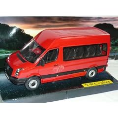 VW VOLKSWAGEN CRAFTER ROT PERSONEN TRANSPORTER 1/24 CARARAMA MODELLAUTO MODELL AUTO