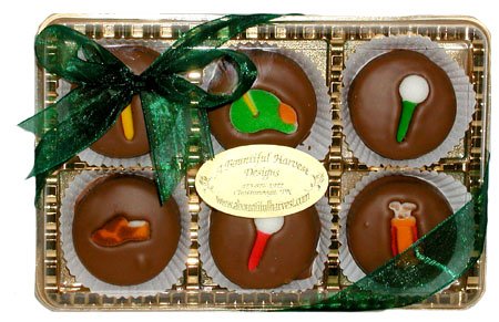 Belgian Milk Chocolate Dipped Golf Oreo's
