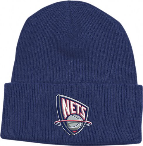 New Jersey Nets Navy Basic Logo Cuffed Knit Hat