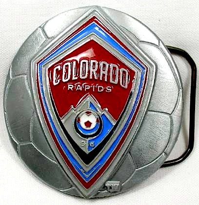 Colorado Rapids MLS Soccer Team Buckle