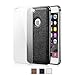 Fintie iPhone 6S Case, [AluFlex Series] Aluminum + TPU Dual Layer Hybrid Bumper with 2 Interchangeable Leather & Transparent Hard Protective Back Covers for iPhone 6 6S, Black Leather + Crystal Clear