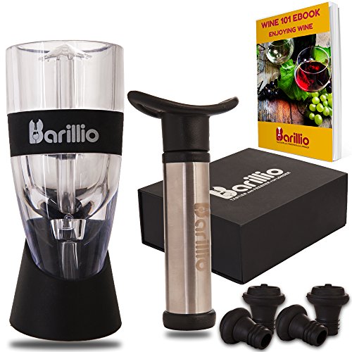 Barillio wine aerator decanter & vacuum pump wine p…