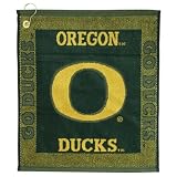 Oregon Ducks Green Woven Golf Towel