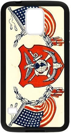 Caseclothing Unique Cute American Flag Skull Pirate Case Sleeve Protector for Phone Samsung Galaxy S5 (Laser Technology)