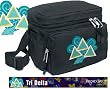 Tri Delta Dolphin Design Lunch Box Cooler Bag Insulated Tri Delta - Top Quality Unique Lunchbox or Sophisticated Black Travel Bag - OFFICIAL NCAA COLLEGE LOGO Merchandise