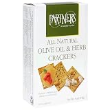 Partners All Natural Crackers, Olive Oil and Herb, 4-Ounce Boxes (Pack of 6)