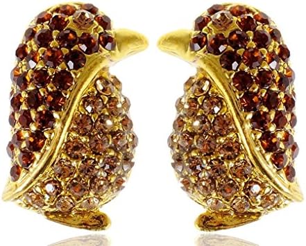 Spicy Key Petite Colorado Synthetic Topaz Rhinestone Penguin Bird Lover Couple Stud Earrings