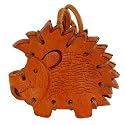 RICCIO - Hedgehog Italian Leather Key Chain