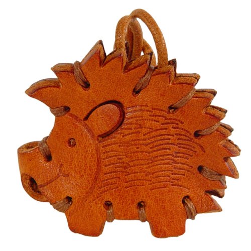 RICCIO - Hedgehog Italian Leather Key Chain (Light Leather)