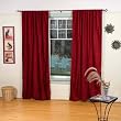 Burgundy Velvet Curtain / Drapes / Panels 43 X 84 Inches - Piece