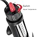 Zacro AH042 Submersible Aquarium Heater of 300W with Visible Temperature and Floating Thermometer with Suction Cup Black