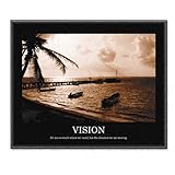 Advantus Vision Framed Sepia-Tone Motivational Print 30w X 24h High-Gloss B ....