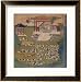 Ancient Chinese Emperor and Empress Holding Court Before Courtiers Framed Art Poster Print by Chinese School, 28x28