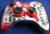 Cash Money Custom Vinyl Xbox 360 5 Mode Rapid Fire with Drop Shop Button & On/Off Button Adjustable Modded Wireless Controller Remote