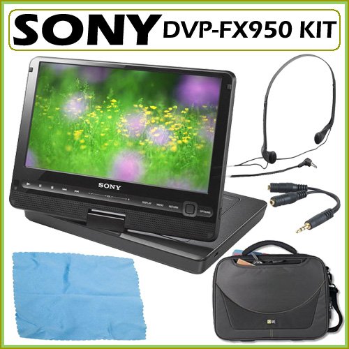 Sony DVP-FX950 Portable DVD Player with 180° 9-Inch Widescreen + Accessory Kit