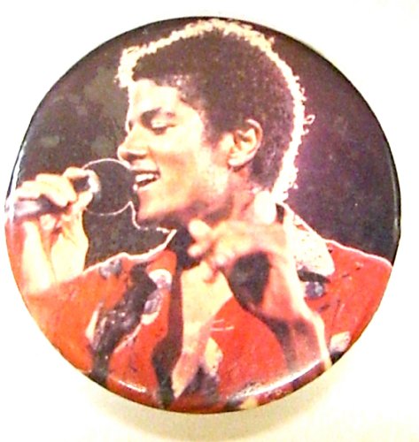 Michael Jackson~ Vintage Original 1980's Button!!~ Rare LARGE Button!!~ Approx 2.25