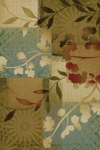 Universal Rugs 107750 Blue 8x11 Area Rug, 7-Feet 10-Inch by 10-Feet 3-Inch On Sale