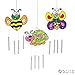 12 Paint Your Own Color Bug Sun Catcher Wind Chimes Kids Craft Suncatchers - Ladybug, Bee, Butterfly