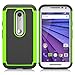 Moto G (3rd Gen.) Case, Moto G3 Case,EC™ Hybrid Armor Heavy Duty Dual Layer Shockproof Case Cover for Motorola G 3rd Generation (2015) (Green)