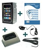 Apple iPhone 3GS black 32 GB Set inkl. Dockingstation, Displayschutzfolie, Reiselader und Datenkabel
